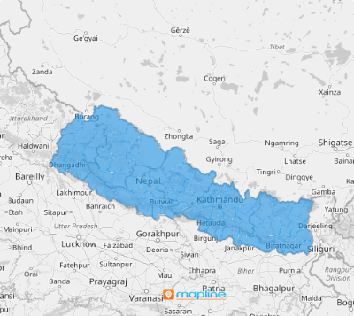 Nepal Districts map
