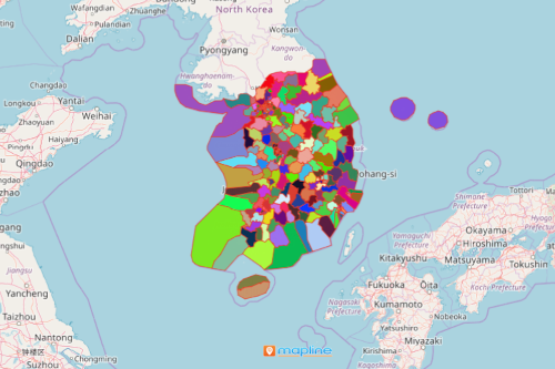 Use Mapline's Territory Mapping Software to Create a Map of South Korea