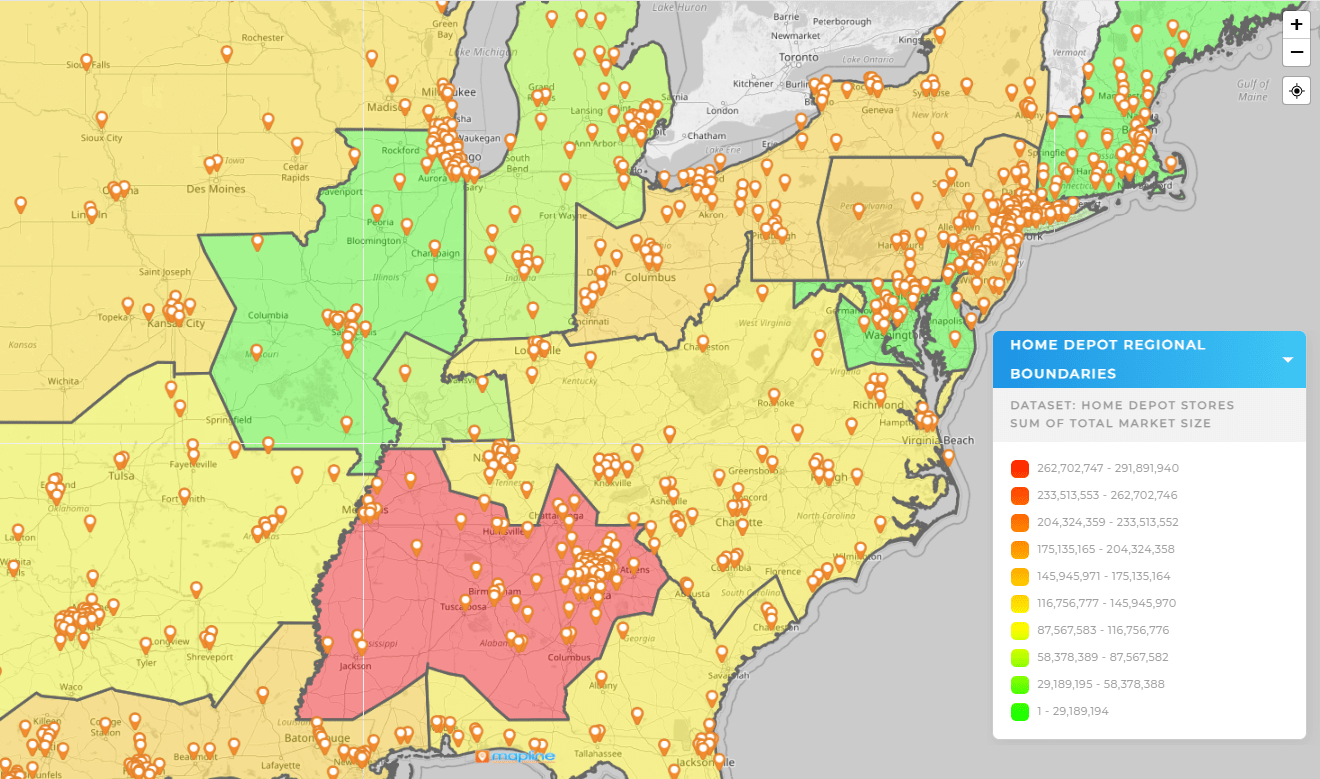 example zip code heat map