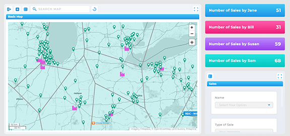 Easily dive into sales territory analysis with Mapline's Geo BI