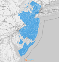 Map of US Municipalities in New Jersey