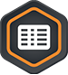 Spreadsheet icon with an orange border