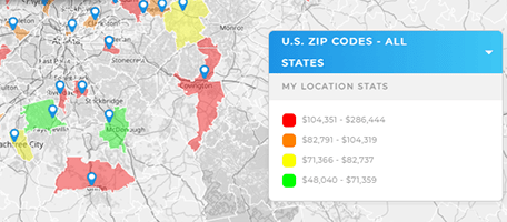 make a zip code heat map in 3 easy steps