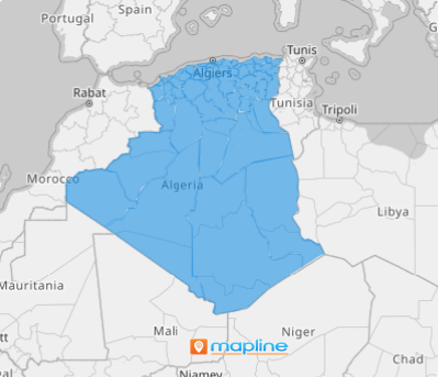 Map of Algeria Provinces