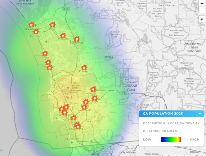 Identify high-density opportunity zones