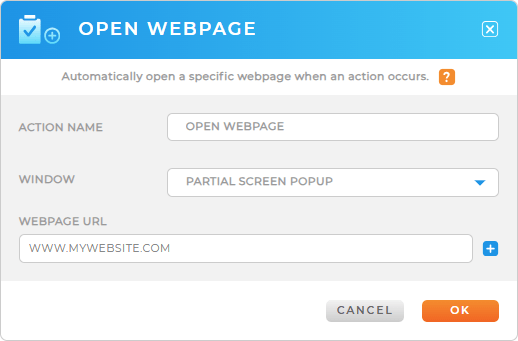 Workflows: Open Webpage