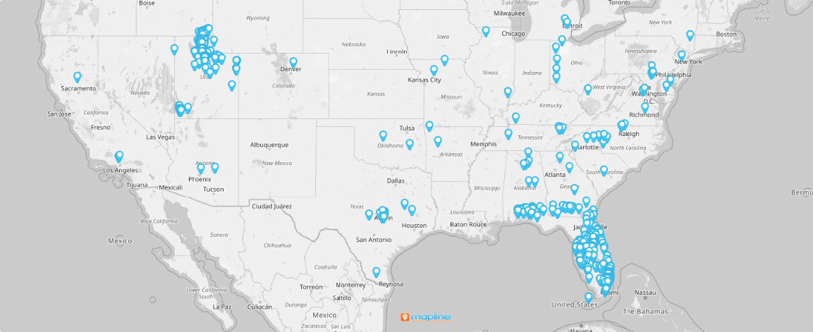 create a map from a spreadsheet in seconds with Mapline