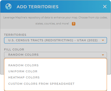 Color-code your U.S. Census Tracts territory map in seconds