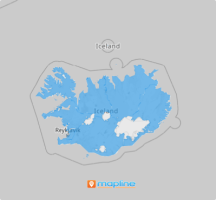 Map of Iceland regions