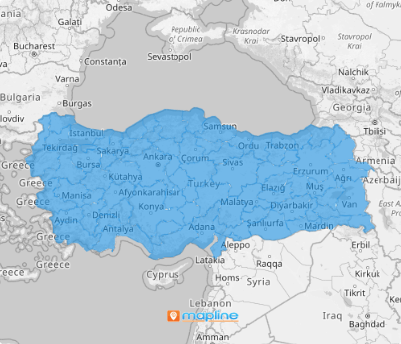 Turkey Provinces map