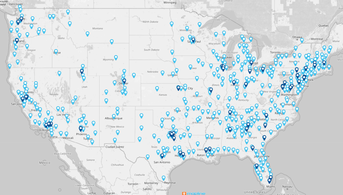 create a custom map with pins