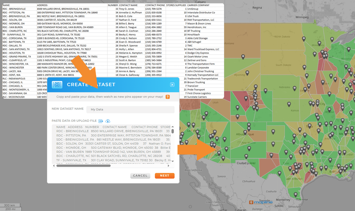 how to create a heat map with zip codes