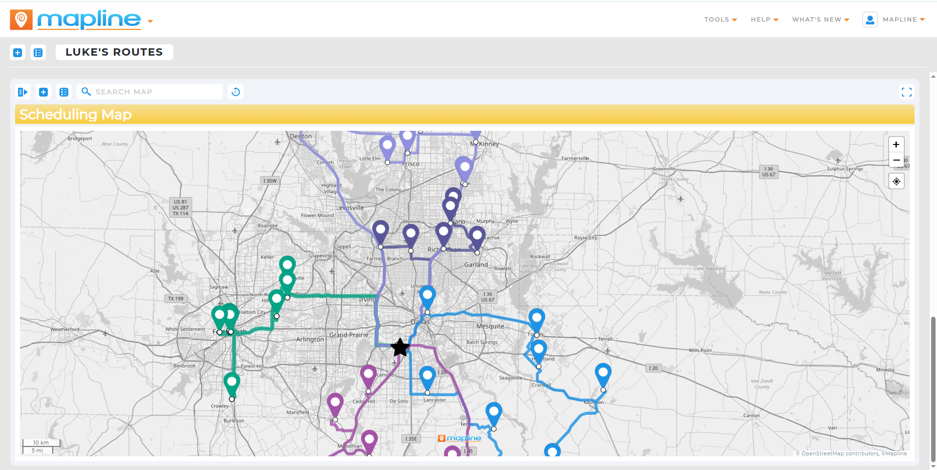 Map Integrated Calendar