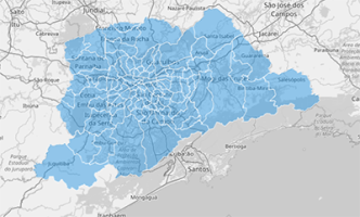 Map of São Paulo Zip Codes