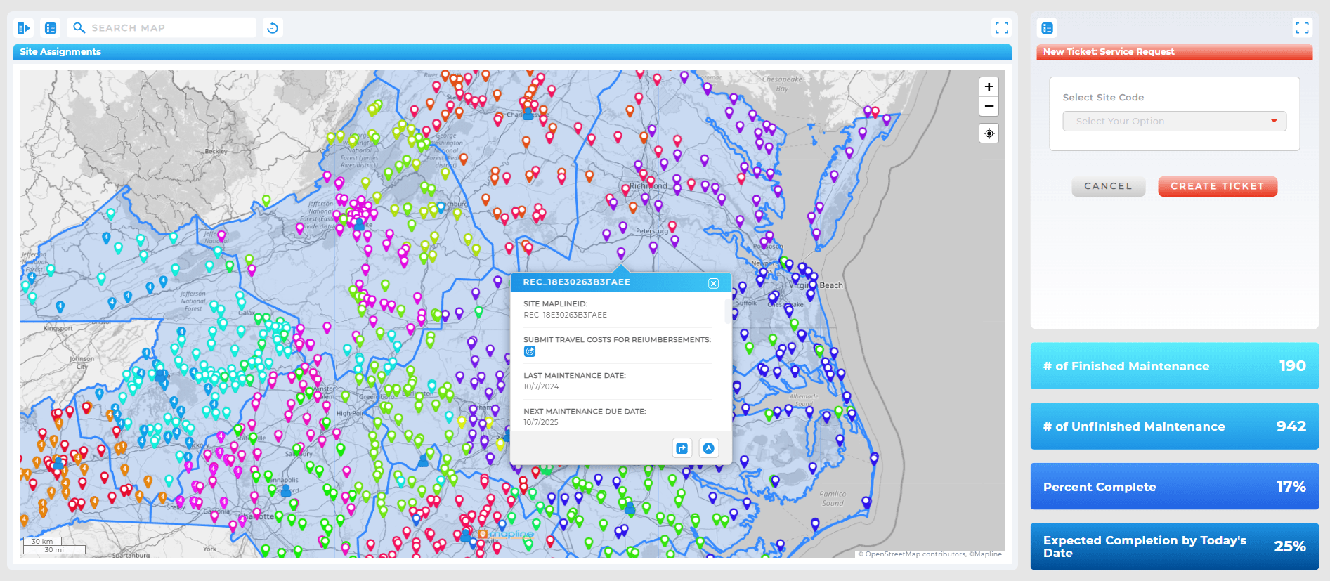 manufacturing BI: example dashboard