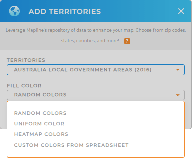 Color Styles for Australia Local Government Areas