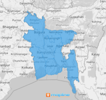 Add Bangladesh divisions to your map in Mapline