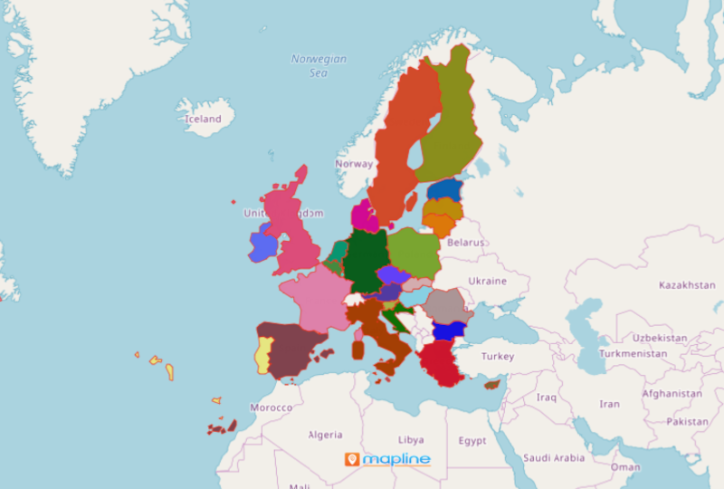 Use Mapline's Territory Mapping Software to Get The Most Out of EU Member States Map