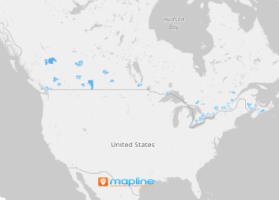 Map of Canada census tracts