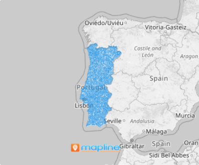 Map of Portugal Parishes