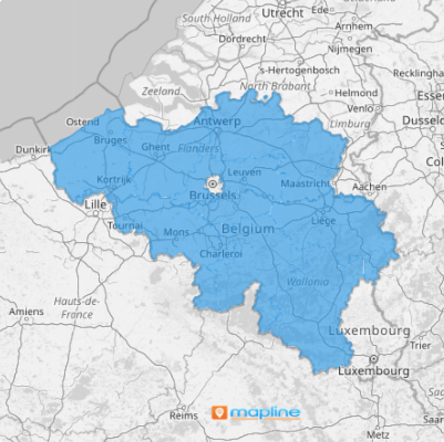 Map of Belgium Provinces