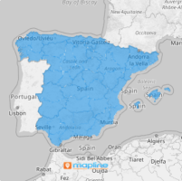 Map of Spain provinces
