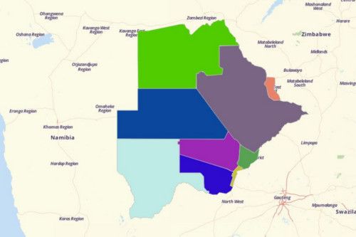 Create Botswana Map with Mapline’s Territory Mapping Software