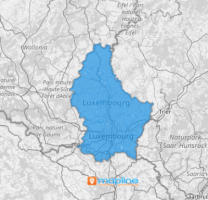 Map of Luxembourg cantons