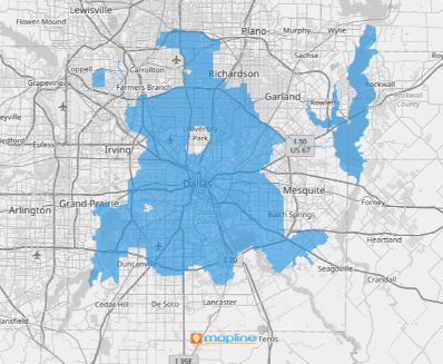 Map of Dallas City Council Districts