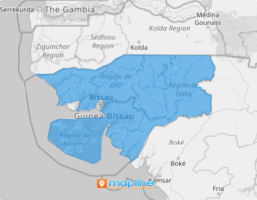 Map of Guinea-Bissau sectors