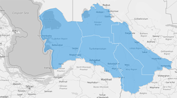 Map of Turkmenistan provinces