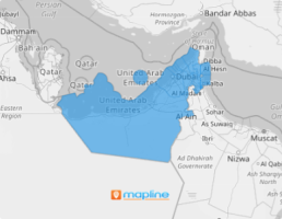 Map of United Arab Emirates