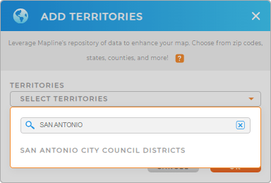 Add San Antonio City Council Districts to your map in Mapline