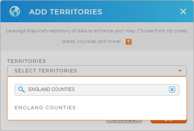 Add England Counties to your Mapline map