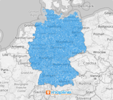 Map of Germany Postcodes