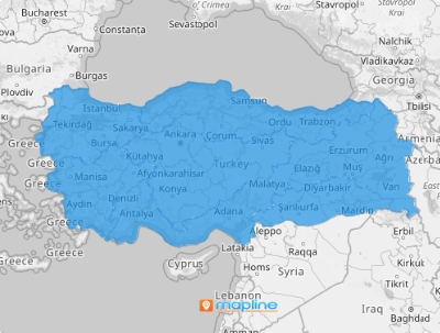 Map of Turkey regions