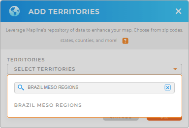 Add Brazil mesoregions to your map in Mapline
