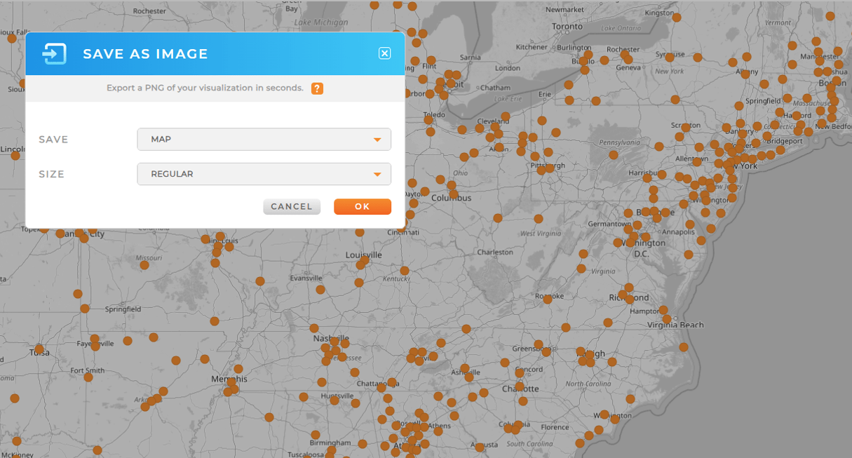 example of a static map image