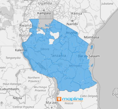 Map of Tanzania Districts