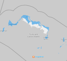 Map of Turks and Caicos Islands districts