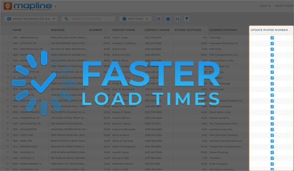 Faster load times in Mapline button columns