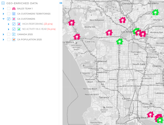 Segment accounts by geographic behavior