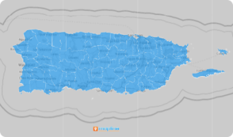 Map of Puerto Rico municipalities