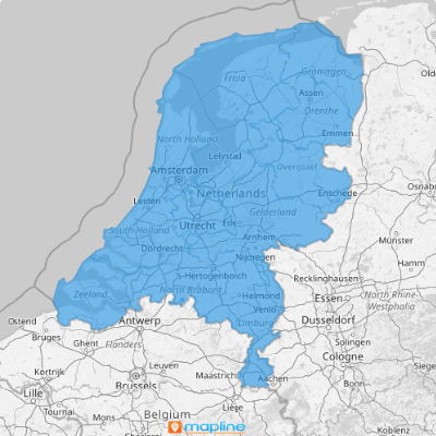 The Netherlands Provinces map