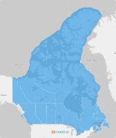 Map of Canada provinces