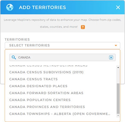 Add Alberta Townships to your map in Mapline