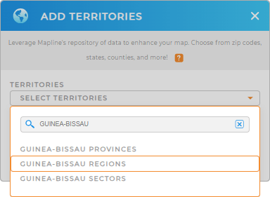 Add Guinea Bissau Regions to your map