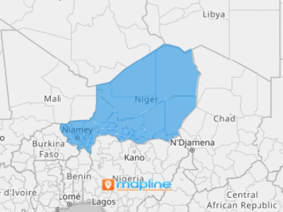 Map of Niger departments