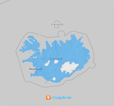 Map of Iceland Regions