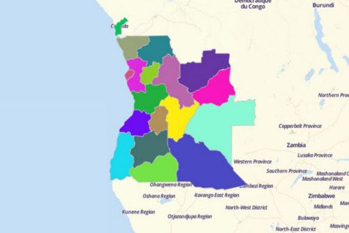 Create Angola Map of provinces using Mapline’s Territory Mapping Software
